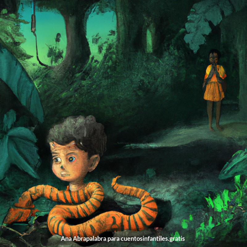 Odisea en la selva del bebé con serpientes