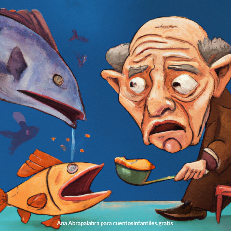Un anciano se convierte en pez y tiene hambre