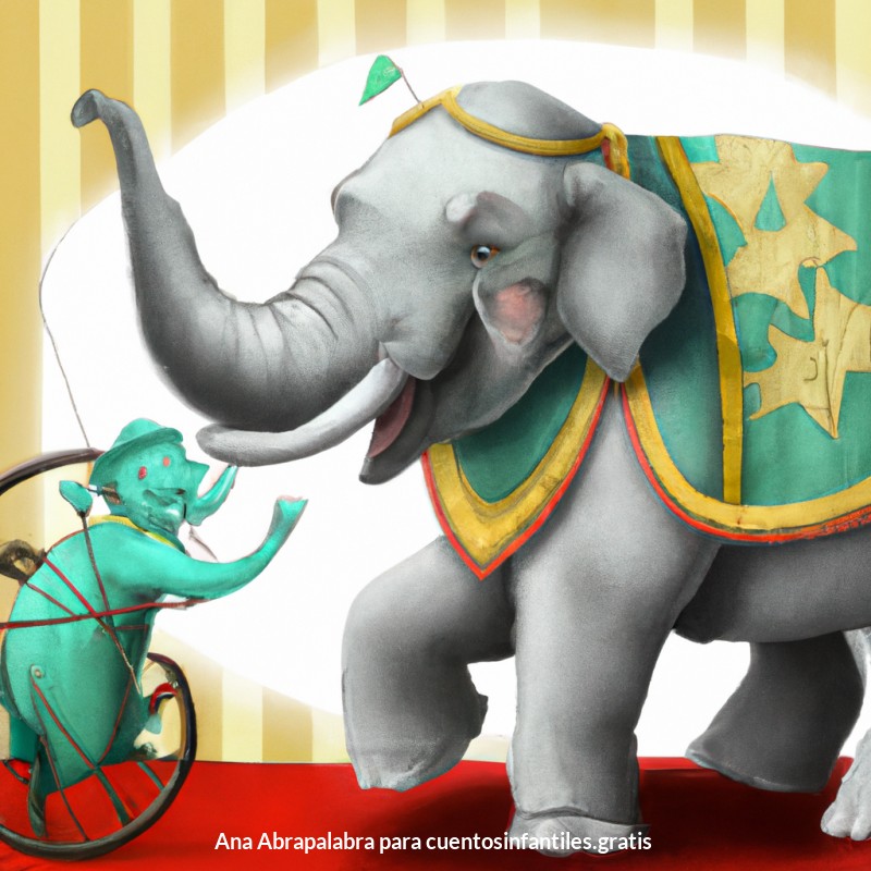 El elefante mágico del maestro de ceremonias.