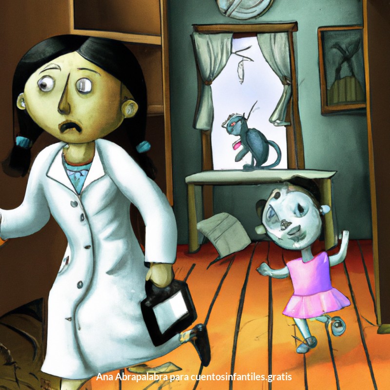 Viaje al médico de miedo de la niña, el consuelo de mamá.