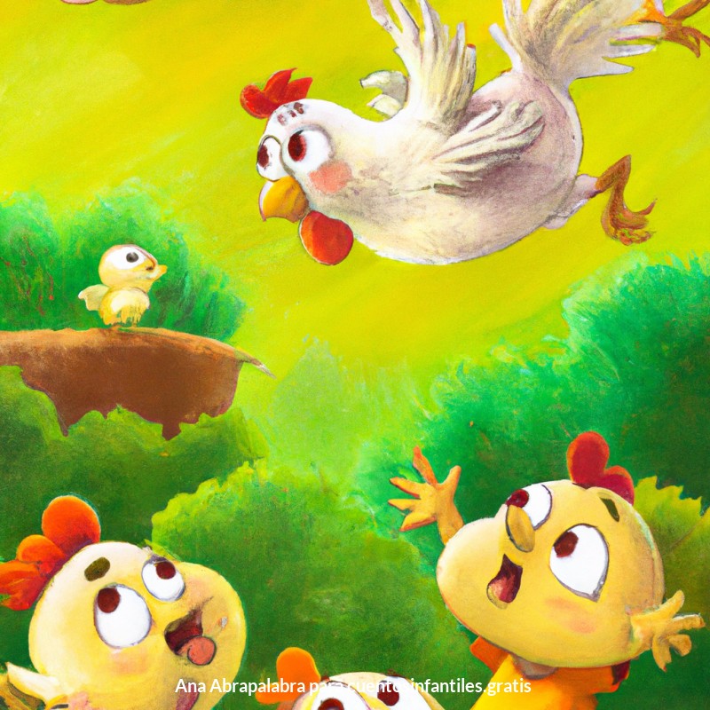 ¡El pollito aprende a volar!