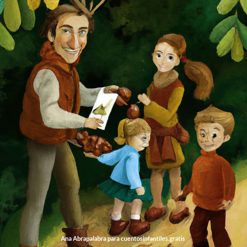 Explorando los tesoros del bosque: La aventura de papá