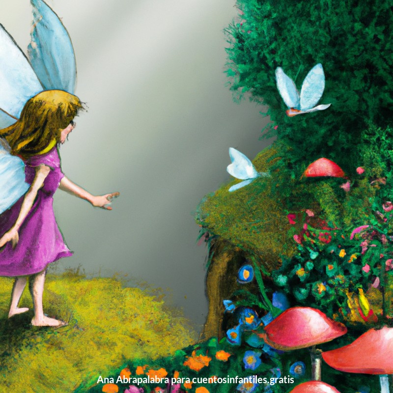 Una niña descubre la magia de las hadas en el jardín