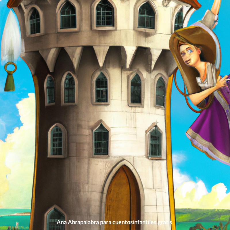 Princesa en una torre de pelo
