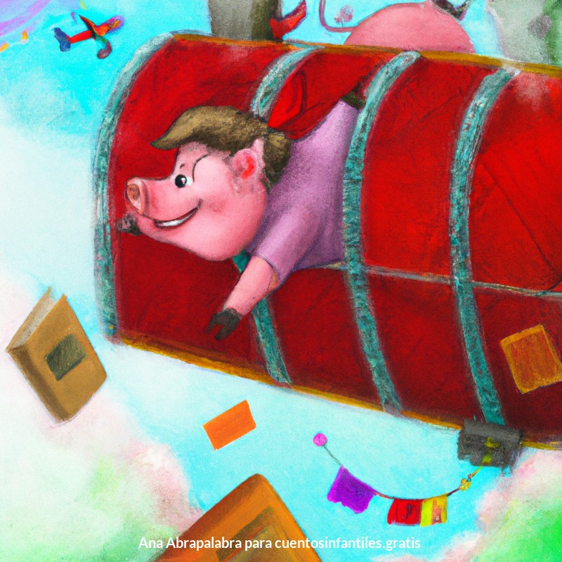 ¡El cerdito levanta el vuelo!