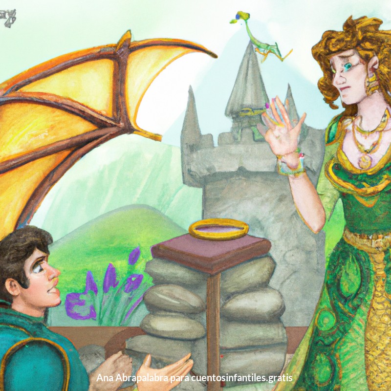 El príncipe derrota al dragón con el anillo robado