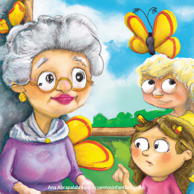 La broma de la abuela sobre la mariposa alegre